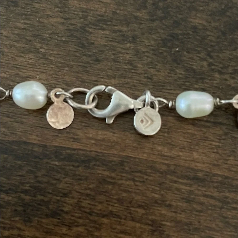 Silpada Sterling Silver and Freshwater Pearl Wisdom Necklace